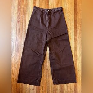 Brown wide leg pants